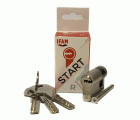 CILINDRO START R STR1030N KA01 - 10 x 30 - LLAVES IGUALES - MEDIO CILINDRO - LEVA LARGA - NÍQUEL